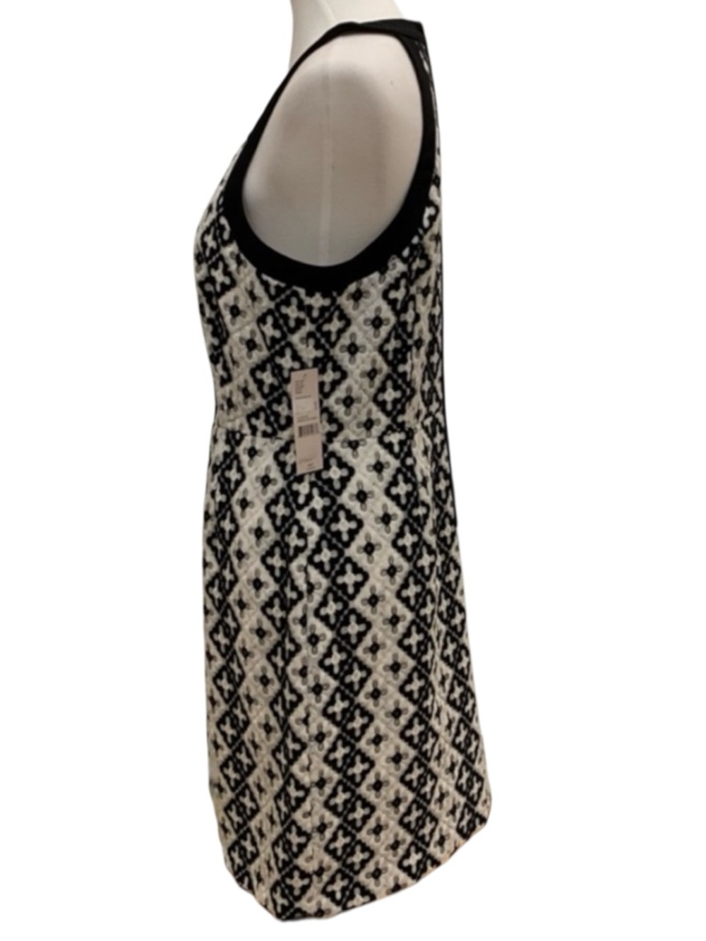 Katherine Kelly Sasha Dress NWT Black White Floral Sheath Cocktail Dress 10 - Picture 3 of 14